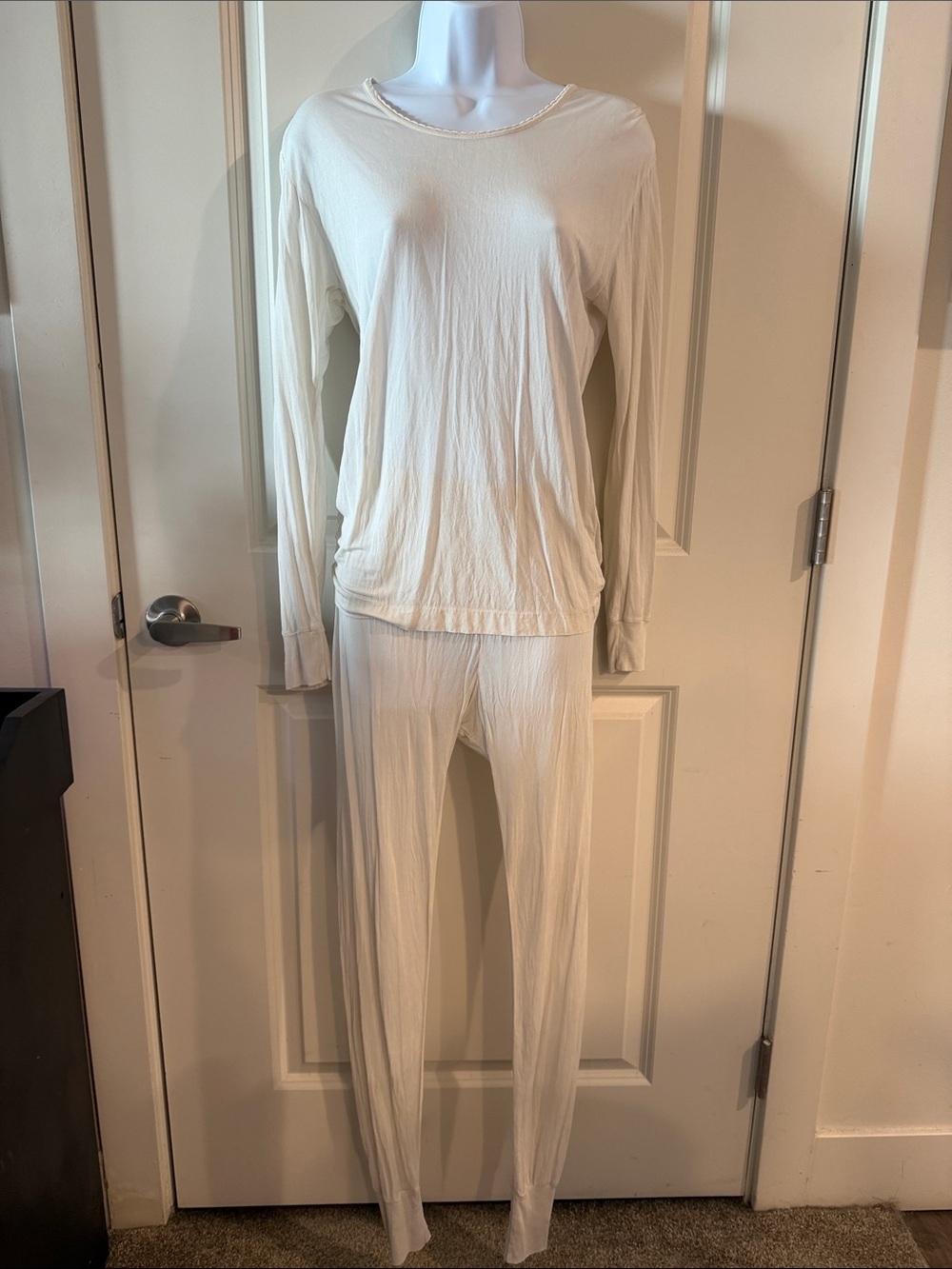 🤍 Vintage Eddie Bauer 100% Silk Base Layer Set Thermal Long Johns M/S